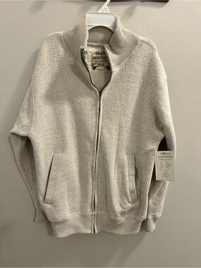Trade Heritage Men’s Full-Zip Knit Jacket - Oatmeal. Medium
